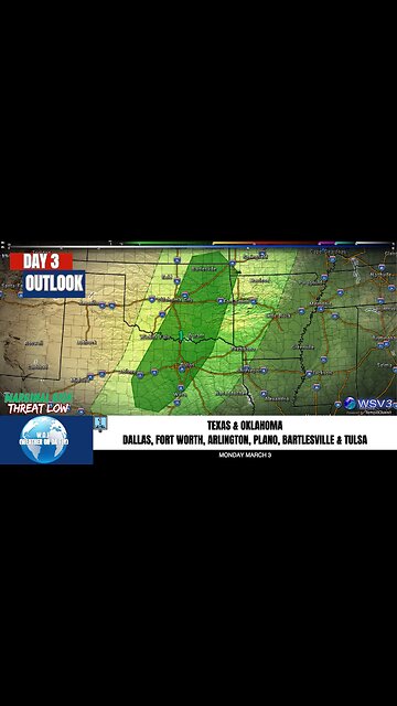 🌩️ Marginal Severe Storm Risk: TX, OK & More! 3/1/25 #shorts #weatheralert #severeweather