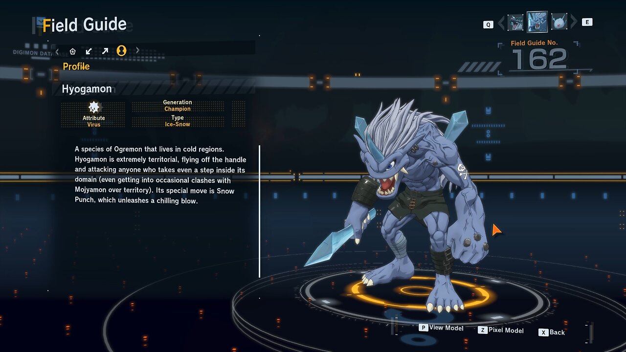 hyogamon all digivolution/de-digivolution/profile Digimon Story Time Stranger