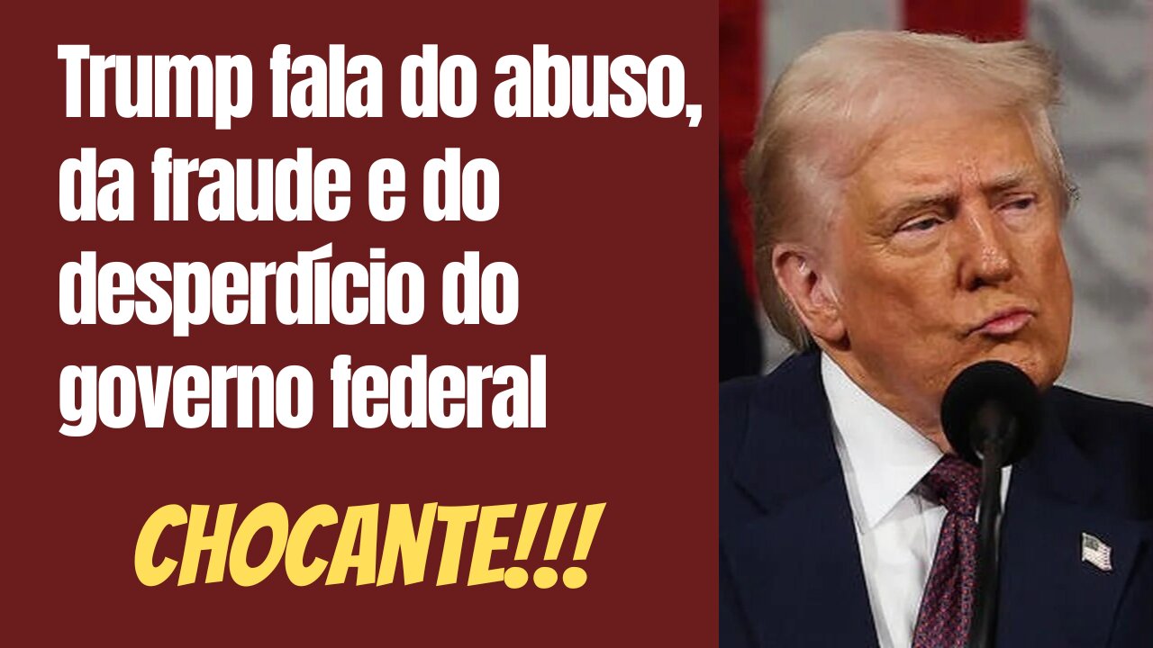 Trump choca e viraliza falando do abuso | fraude |desperdício durante pronunciamento no Congresso