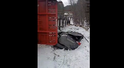 A deadly turn: A logging truck crushed a car, but...
