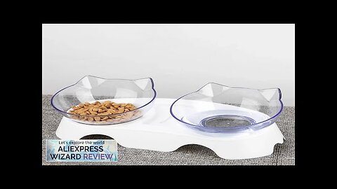 Non-Slip Double Cat Bowl Dog Bowl With Stand Pet Feeding Cat Water Review