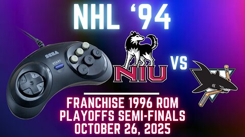 NHL '94 Franchise League (1996) Playoff R3 - (7) Huskies (niuhuskie224) vs (3) Sharks (Len){Genesis}