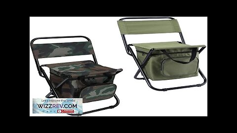 2 Piece Fishing Chair with Cooler Bag Compact Fishing Stool Foldable Camping Review