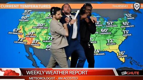 FLORIDA - WEATHERMAN JIM ACOSTA LETS IT ALL HANG OUT & GETS DRAGGED OFF!