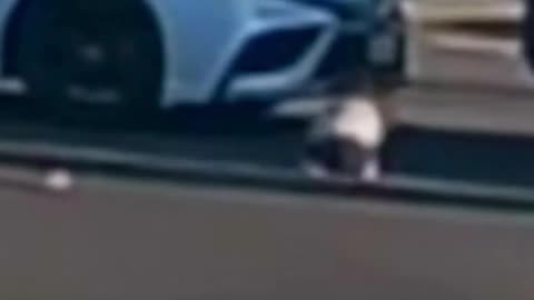 Bebé se salva de morir atropellado por un carro