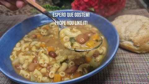 Bean Soup with Pasta Recipe 🍜