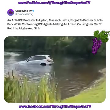 Anti-ICE Protester In Upton, MA Forgets To Park SUV During Arrest, Car Rolls Into Lake And Sinks