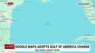 Google Maps changes Gulf of Mexico to Gulf of America