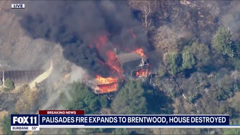 The wildfires have REACHED Brentwood where Kamala Harris lives