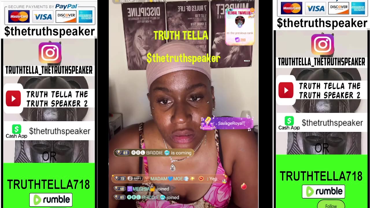 SAVAGEROYALTY READS ROACHBAE EBBIMAY & EMPRESS PARIS FOR FILTH THEN THEY LINE HER