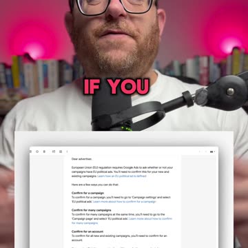 How to Confirm EU Political Ads Setting in Google Ads
