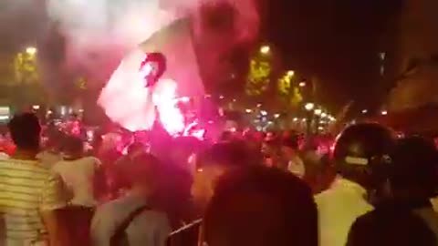 Alegrian fans in Paris (Algeria - Africa Cup of Nations 2019 winners)