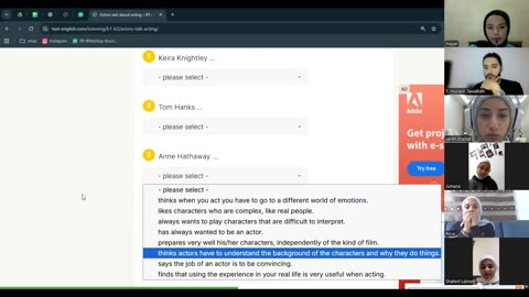 Proficient Speakers-B1 Listening (Acting)