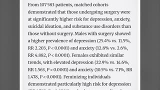 A new study reveals that gender-affirming surgeries may worsen mental health