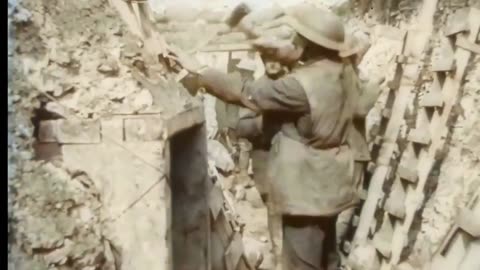 61 - Trench Rhythms - WW1 Inspired Trench Music - Colourized Footage