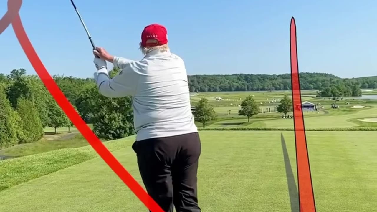 Shooting straighter than 90% of younger generation #bigG #maga #president #usa #golf #golfer #dawg