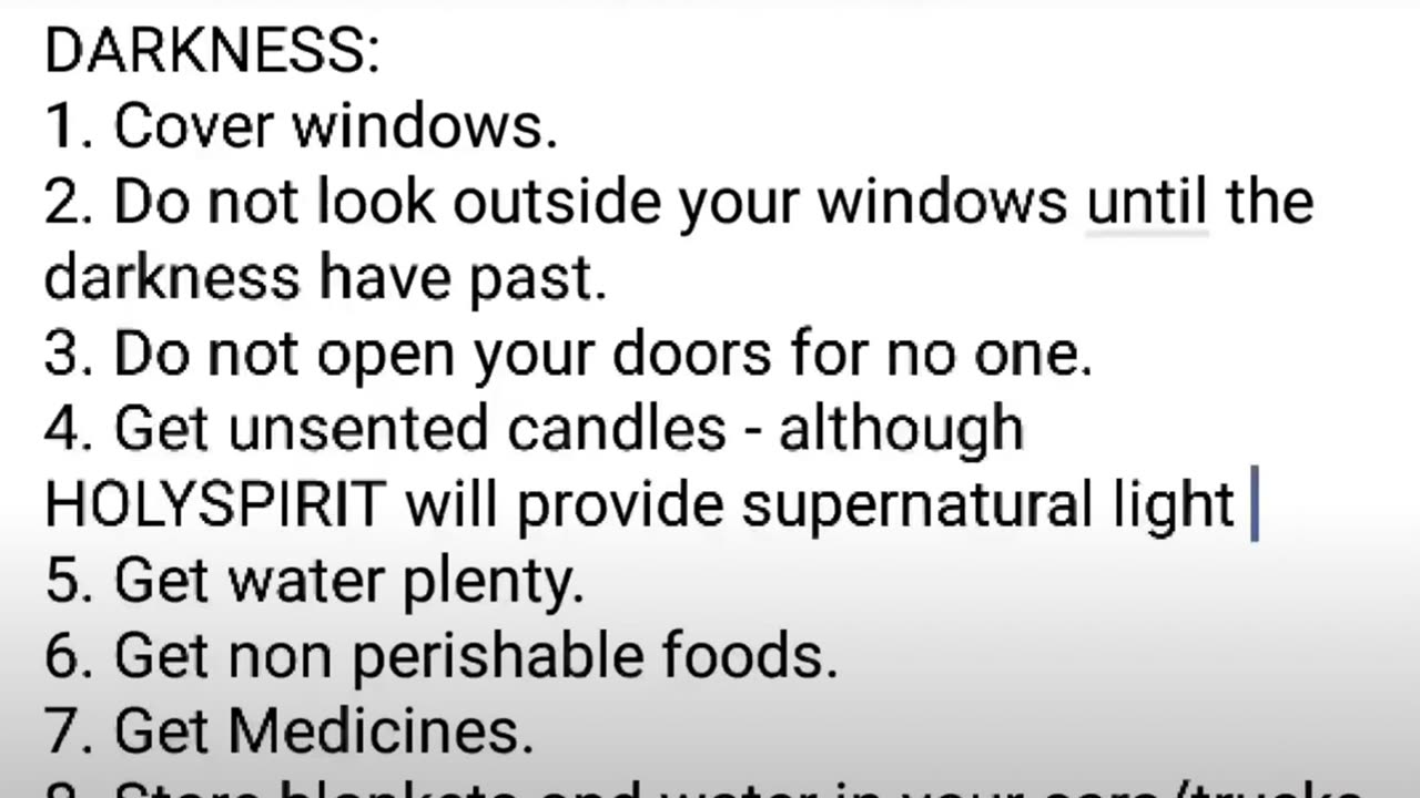 Three days of Darknesss