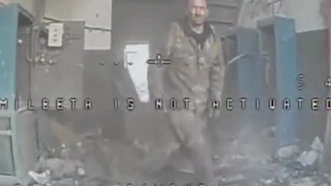 Russian Soldier Coming to Greet a Ukrainian Drone