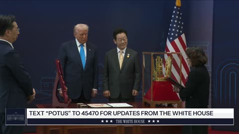 President Trump Participates in a High Honor Presentation