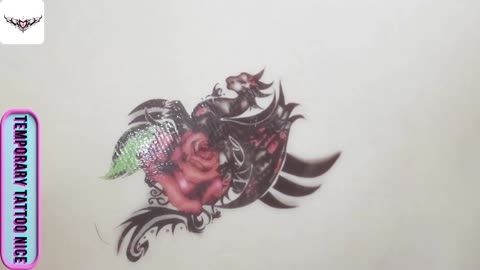 [Temporary Tattoo Nice] #0004 Black Dragon tattoo sticker