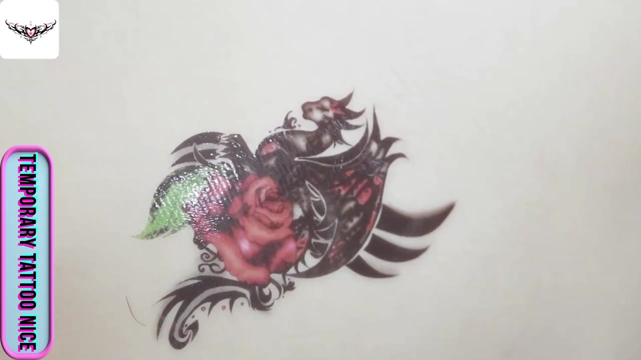 [Temporary Tattoo Nice] #0004 Black Dragon tattoo sticker