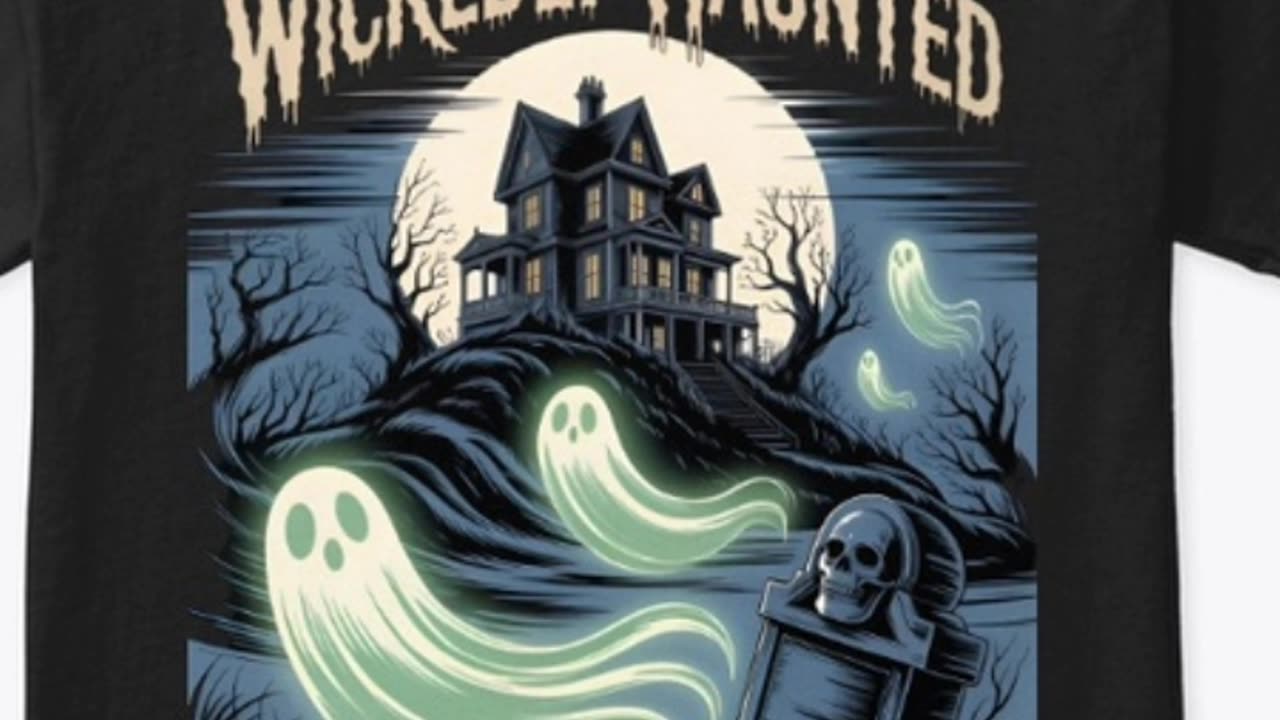 Wickedly Haunted Tee.Limited Stock.Shop now.Link In video Description.