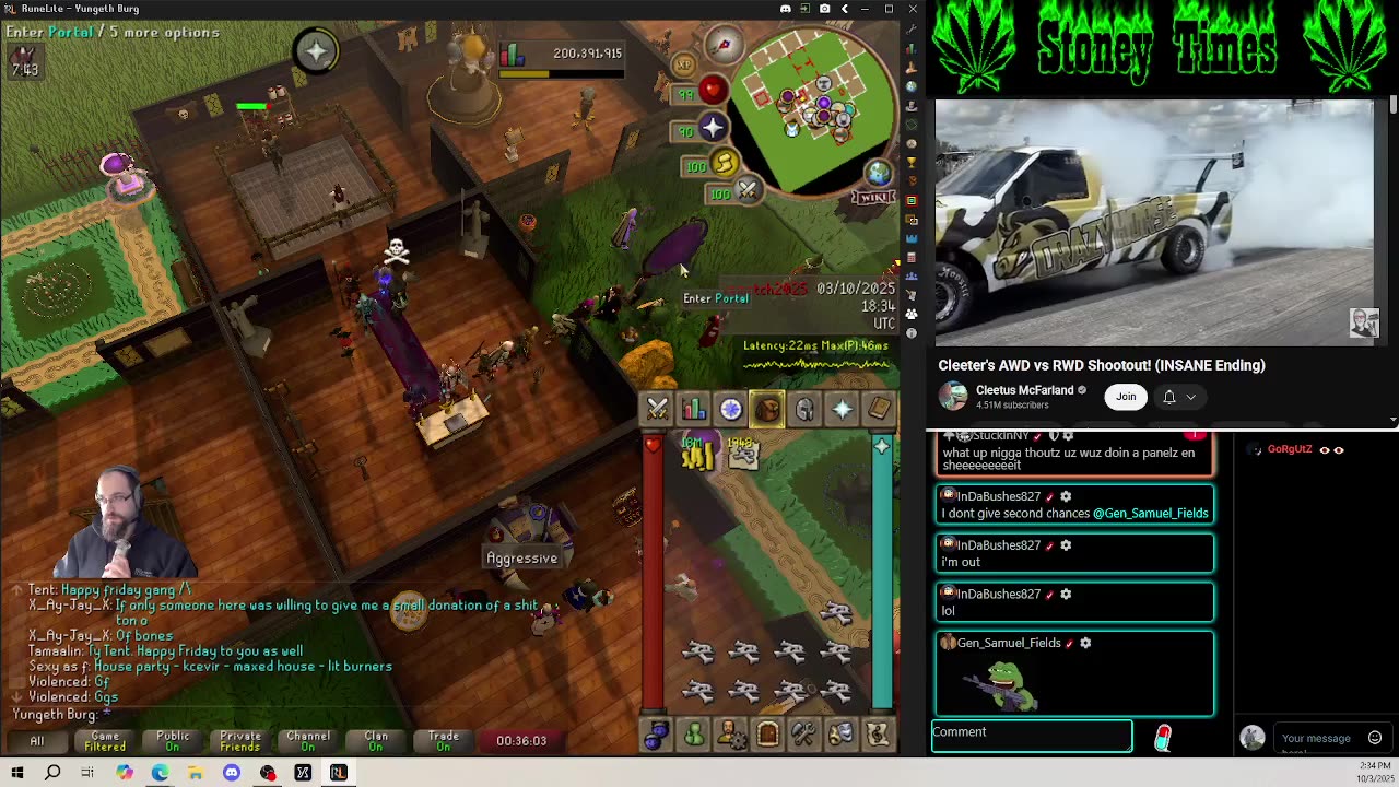 Burg's Lounge.. Runescape n' Chill 10-3 #Live #Cannabis #420 #OSRS