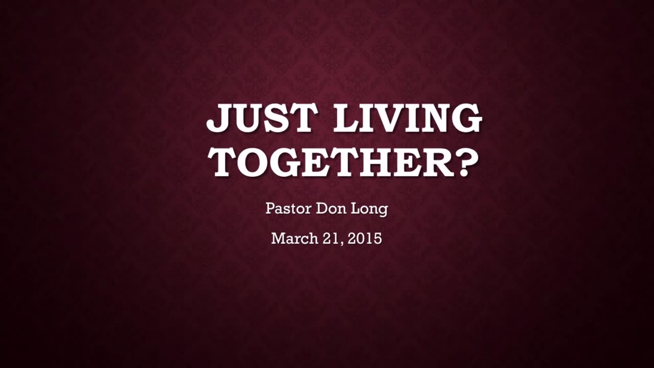 Just Living Together (March 15, 2015)