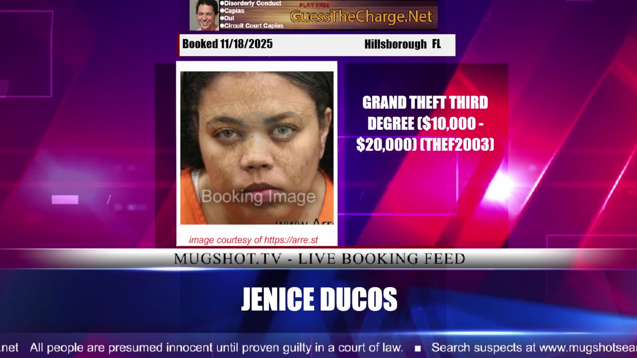 Mugshot TV - Live Arrest Booking Video Stream