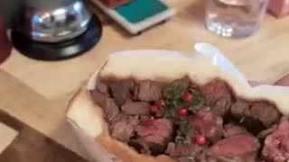 Japan’s Viral Massive Steak Sandwich 🥩🔥 | Dekasan in Osaka Japan 🇯🇵