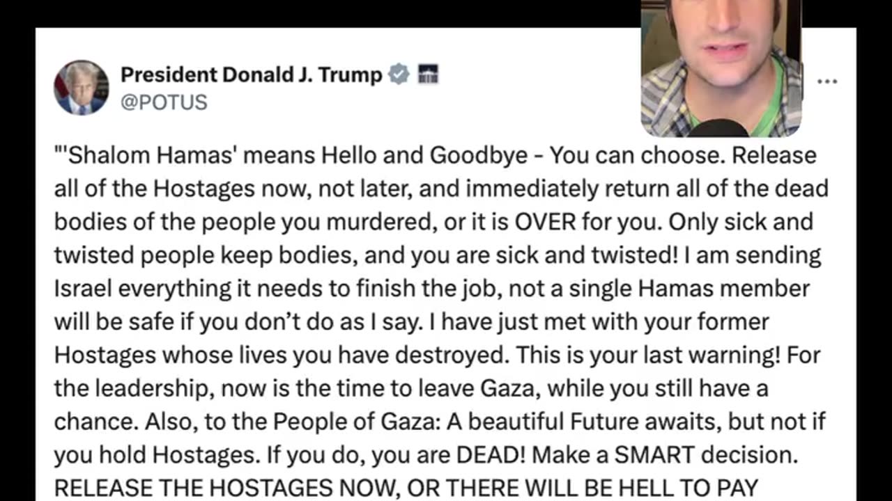 Trump Says the ‘People of Gaza’ Will Be ‘Dead’ If Hostages Aren’t Released | March 5, 2025