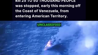PRESIDENT TRUMP - DRUG CARTEL BLASTED OFF THE COAT OF VENEZUELA