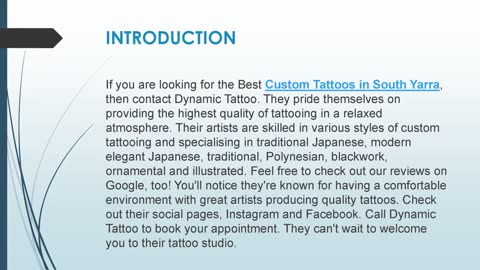 Best Custom Tattoos in South Yarra