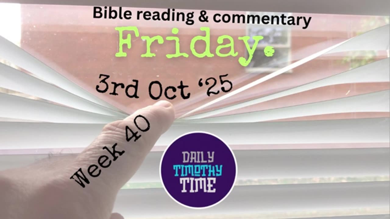 Bible Reading & Commentary • Fri, 3 Oct 2025 • Colossians 3:12-3:15