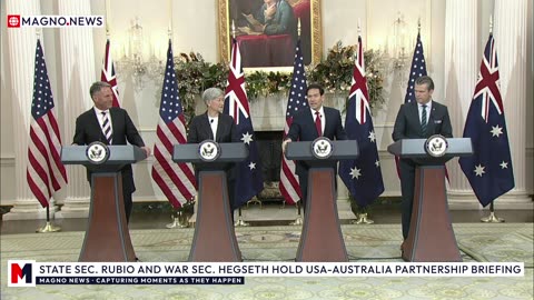 🇺🇸|🇦🇺 State Sec. Marco Rubio & WAR Sec. Pete Hegseth Hold USA-Australia Partnership Briefing [LIVE]