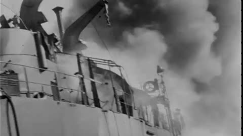 LST NO 340 BOMBED B... - LST NO 340 BOMBED BY JAPANESE OFF GUADALCANAL, SOLOMON ISLAN - 111-adc-1842