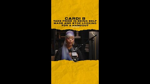 @iamcardib Take pride in being self made and stop looking for a handout