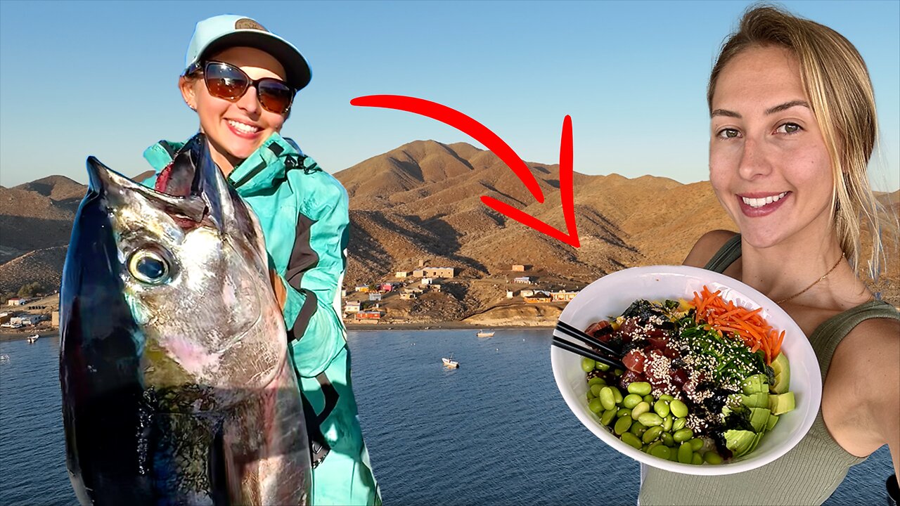 Yellow Fin Tuna Fishing in Mag Bay Mexico! (Poke Bowls)