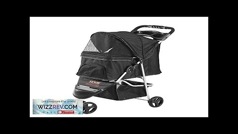 VEVOR Pet Stroller 3 Wheels Dog Stroller Rotate with Brakes 35lbs Weight Review