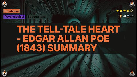 The Tell-Tale Heart - Edgar Allan Poe (1843) Summary