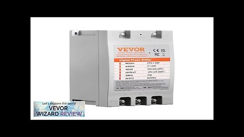 VEVOR 3 Phase Converter- 7.5HP 23A 220V Single Phase to 3 Phase Review