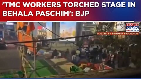 'TMC scared Of Anti incumbency, Workers Torched Stage In Behala Paschim': BJP's Pradeep Bhandari
