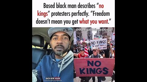 He nailed the "NO KINGS" protest, didn't he?