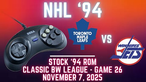 NHL '94 Fall Classic Gens BW - Maple Leafs (Len) at Jets (smozoma) {Genesis} Game 26 (OT!)