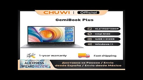 CHUWI GemiBook Plus 15.6'' Laptop 16GB RAM 512GB SSD Computer Windows 11 Review