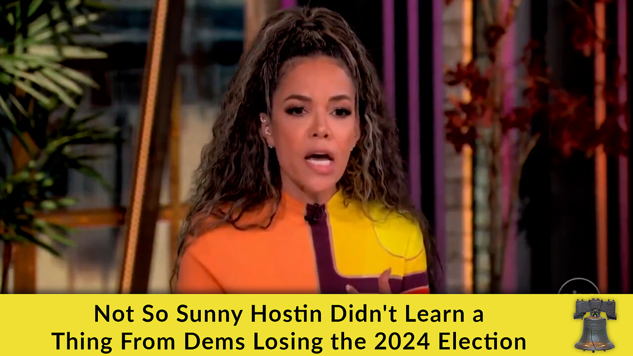Not So Sunny Hostin Didn't Learn a Thing From Dems Losing the 2024 Election