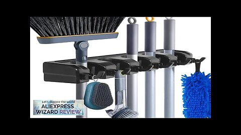 Broom Holder Wall Mount Mop Organizer Storage Tool Racks Stainless Steel Hooks Review