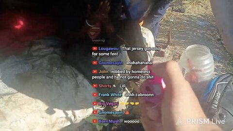 Q CRASHES OUT ON HOMELESS MAN FOR STEALING HIS BAG LIVE