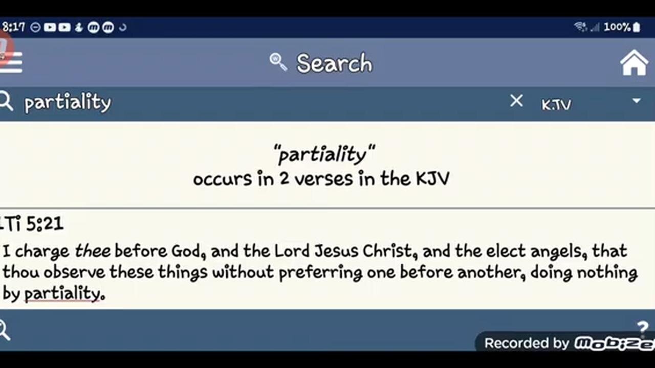 Not rebuking , reproving , going along to get along , partiality is NOT OF THE ELECT ! - GMS