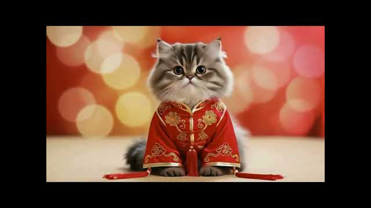 Chinese New Year with cute cat